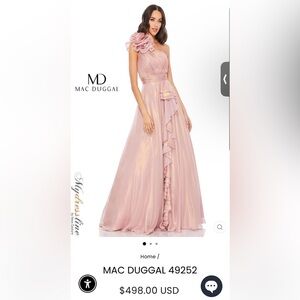 Mac Duggal Blush Chiffon Gown